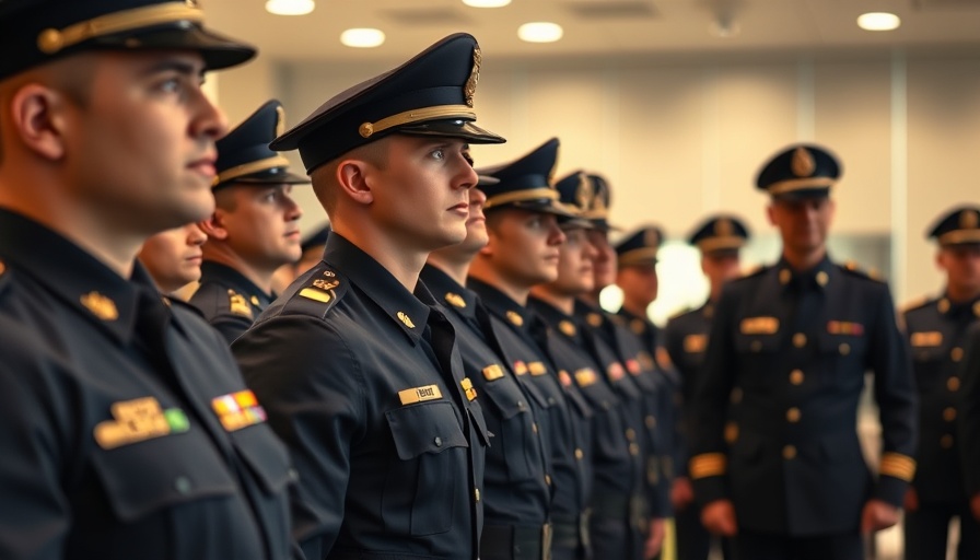 San Diego breaking news: Uniformed officers attend formal ceremony.