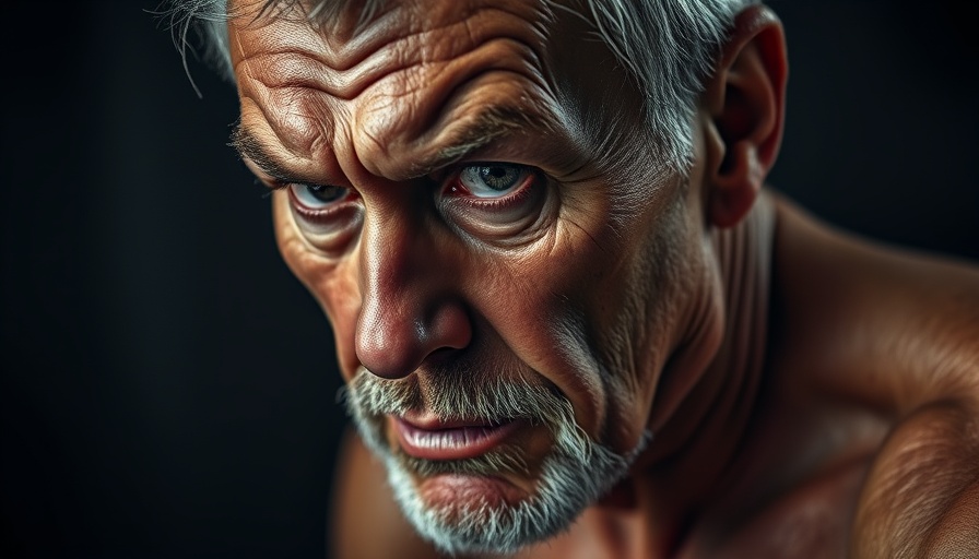 Focused man embodying warrior lifestyles during workout.