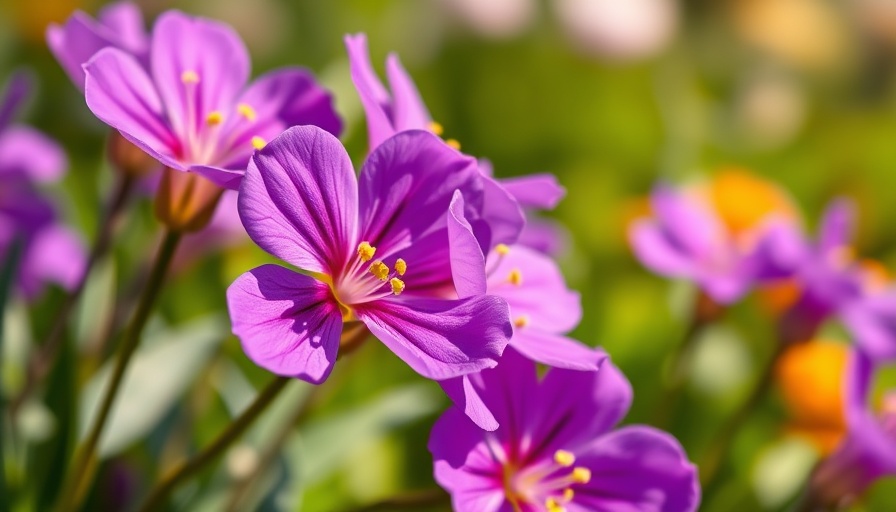 Vibrant purple freesia flowers in bloom with detailed petals.