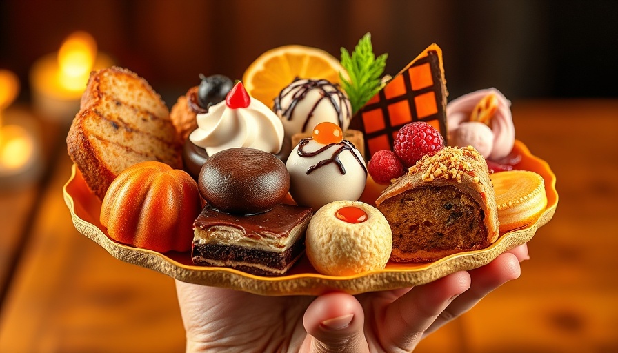 Chocolate Decadence Event Pechanga dessert assortment on platter.