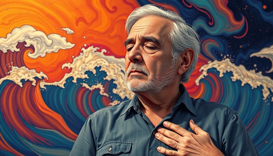 Mindfulness in Sound illustration of elderly man experiencing sound.
