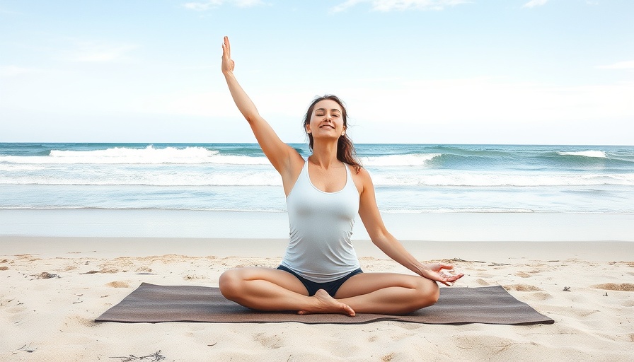 Insightful yoga practice after injury at the beach.