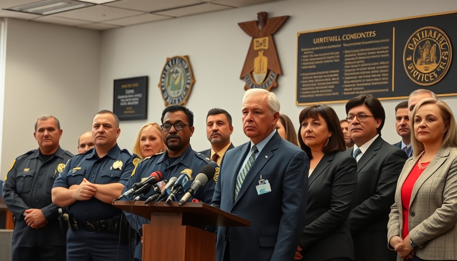 Florida officials at press conference warning of lethal force.