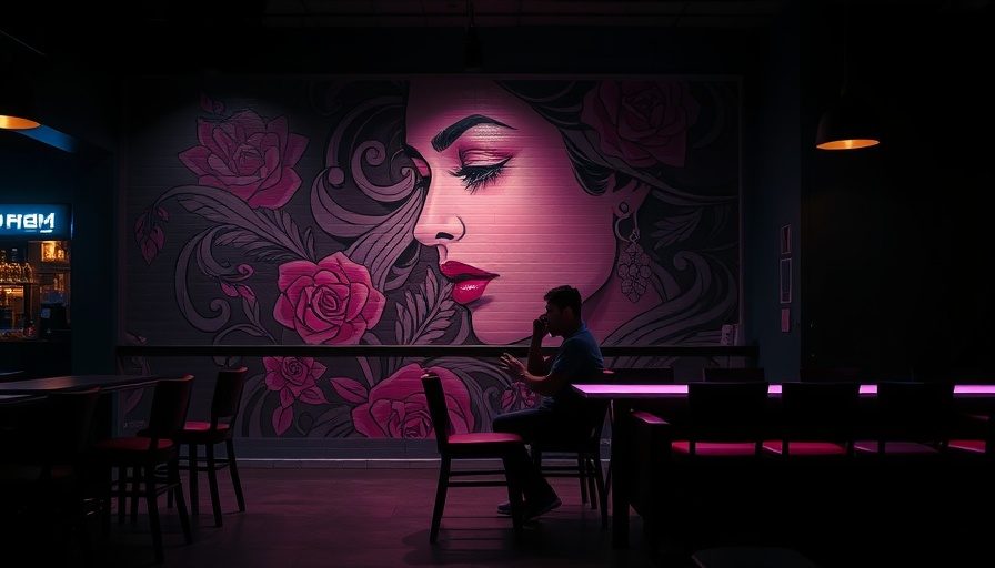 Impact of Downtown L.A. curfew on nightlife with a lone man in a bar.