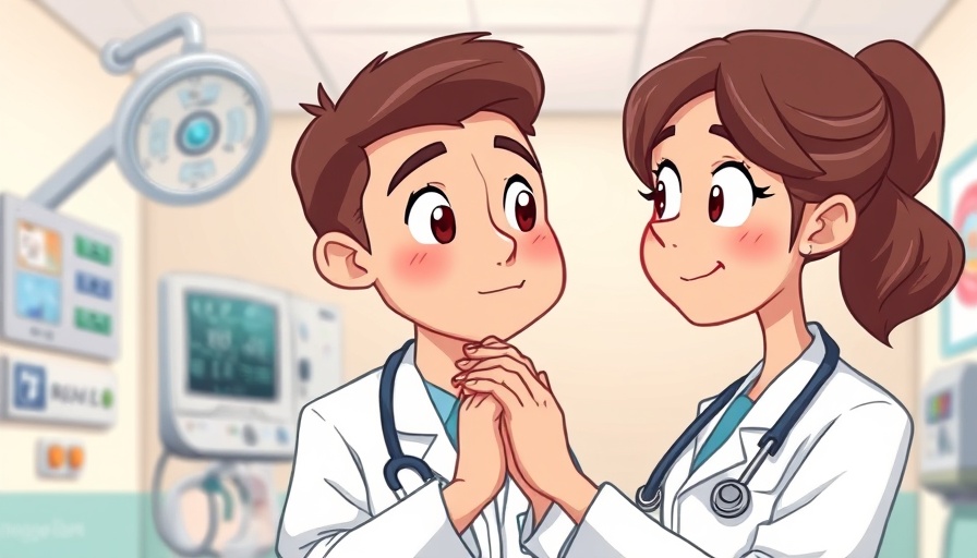 Medical professional practicing gratitude at work in hospital room.