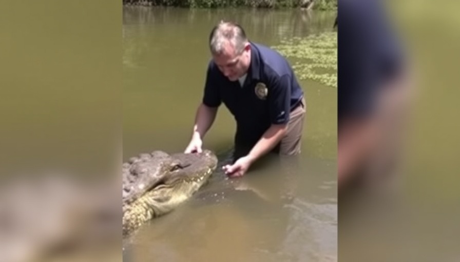 Former New York cop has first encounter with Florida gator: cue the squeals