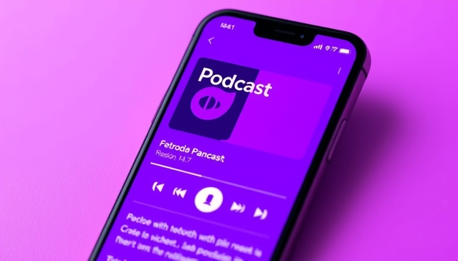 Podcast screen showcasing mental health crisis response episode.