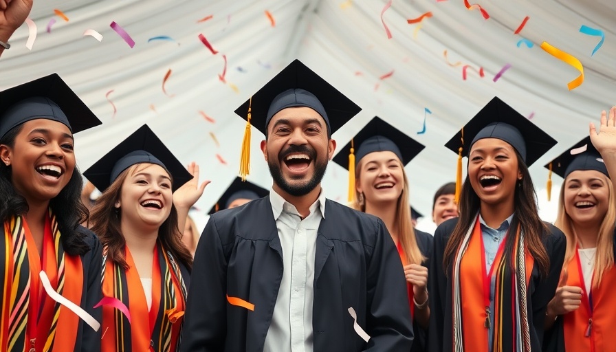 Caltech Class of 2025 graduates celebrating commencement indoors with ribbons.