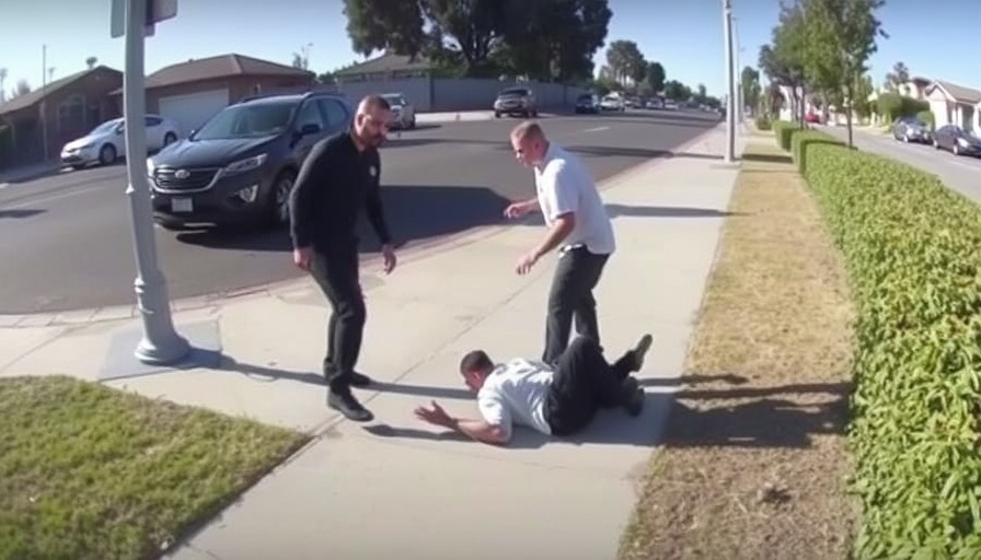 Video: Apparent immigration agent takes down man on sidewalk in Garden Grove