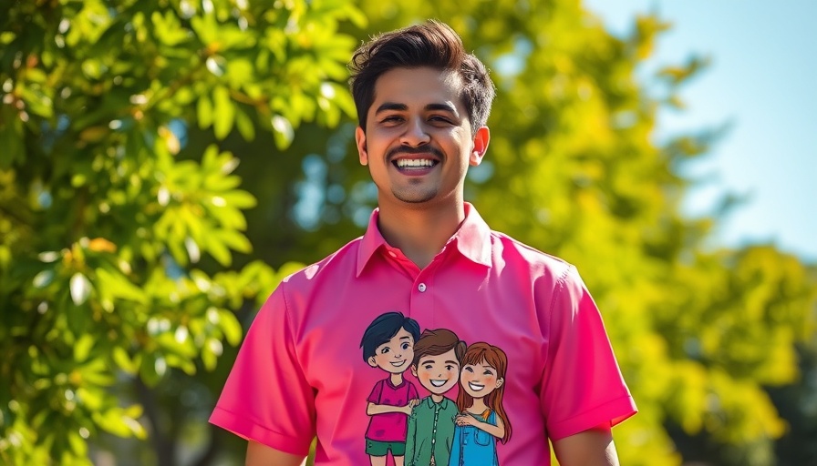 Colorful shirt with family print, best for family reunion.