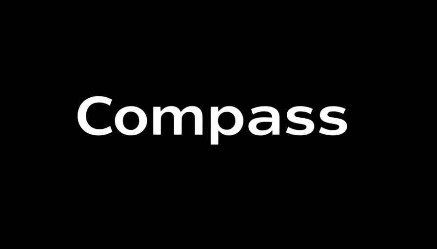 Minimalistic 'Compass' logo design, sleek black and white branding.