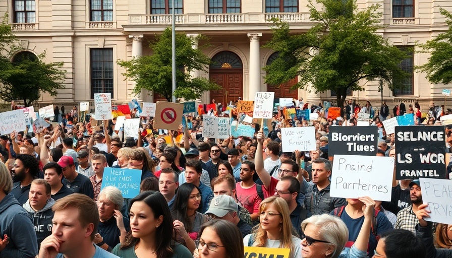California Protests Trump LA Deployment crowd gathering.