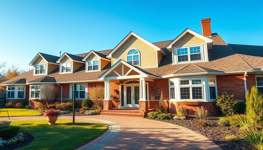 Charming exterior view of Cuyahoga Falls assisted living facility.