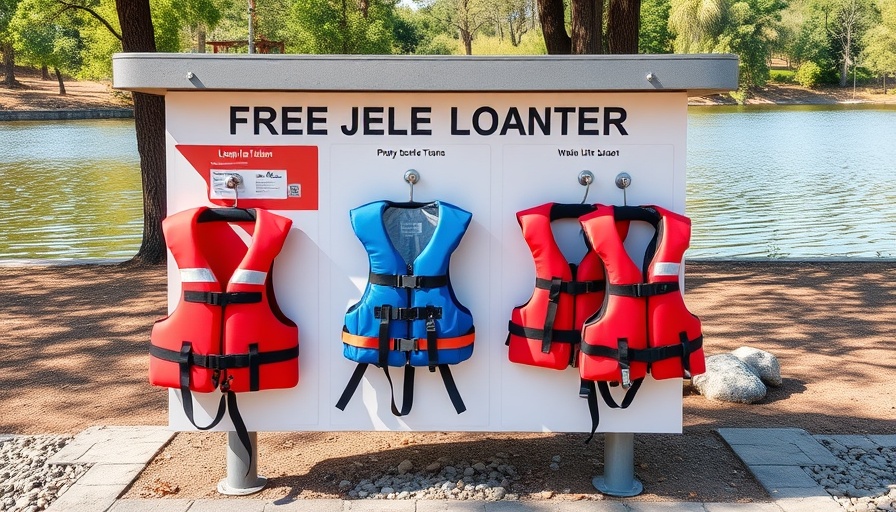 Free life jacket loaner station in Ohio park with available jackets.