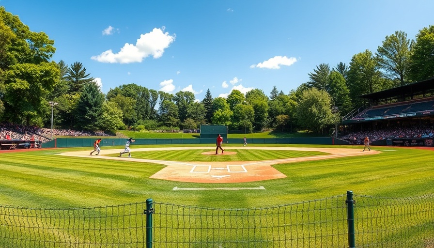 Manchester Stealth Baseball Tournament game in progress on sunny day.
