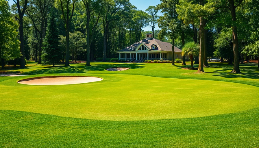 Lush golf course in Akron area for summer outdoor fun.
