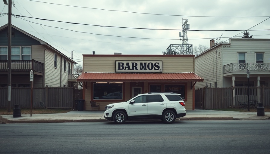 Canton bar with white SUV, related to shooting incident.