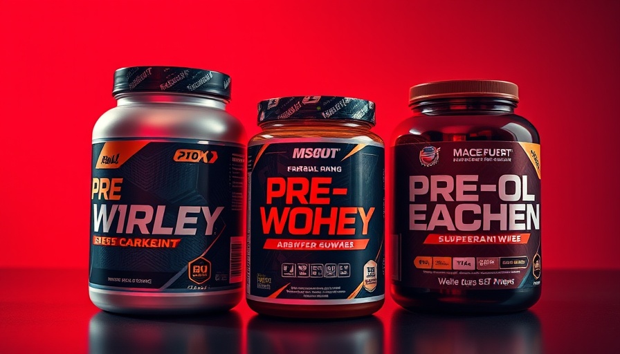 Top pre-workout supplements against a bold red backdrop.