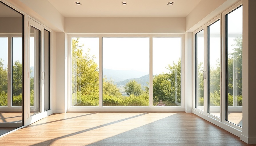 Modern room with sunlight through large uPVC windows.