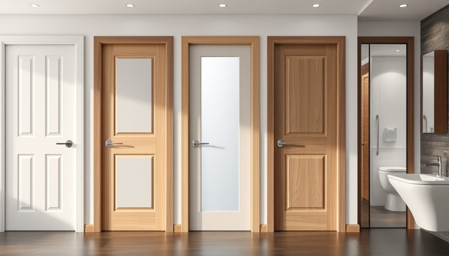 Modern bathroom door design ideas featuring diverse styles and finishes.