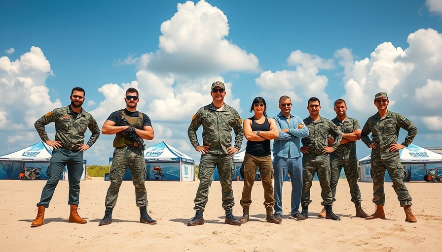 Recruiter Games military fitness event on a beach with personnel.