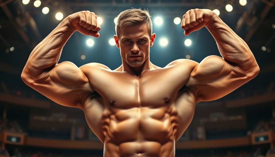Chris Bumstead Olympia 2025: Bodybuilder posing intensely on stage.