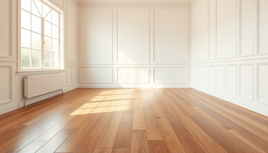 Minimalistic room with provincial stained floors