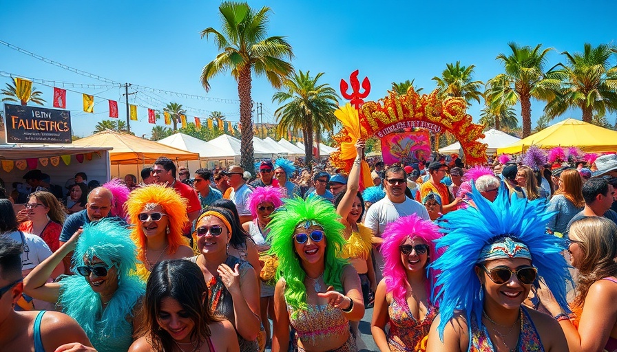 Freedom Fest in San Diego with vibrant crowd and costumes.