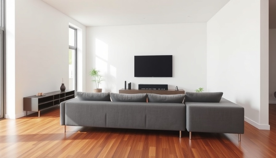 Modern living room showcasing hardwood flooring benefits.