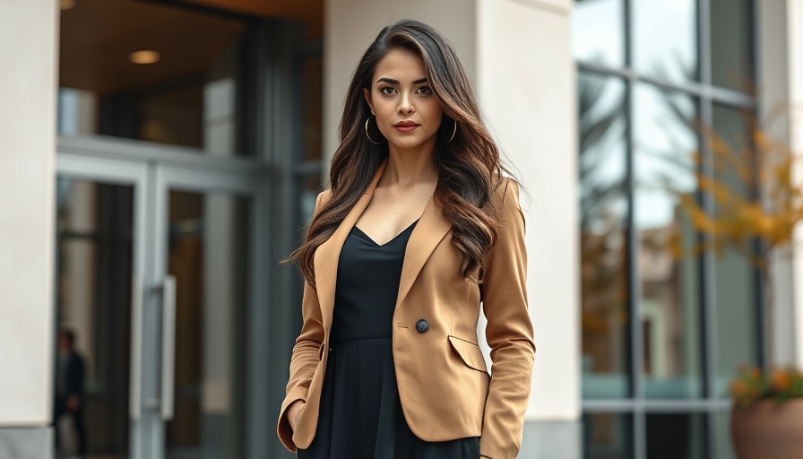 Confident woman outside modern building, Paloma Aguirre unpaid debts