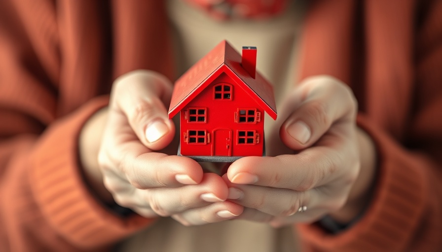 Elderly person holding a red toy house, symbolizing Housing and Community Development Priorities.