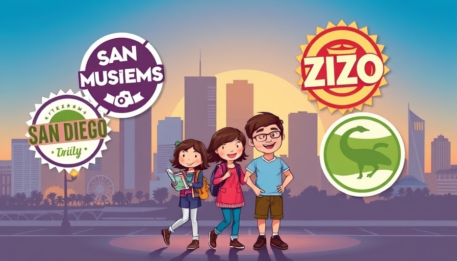 San Diego Discover & Go program login page with family illustration.