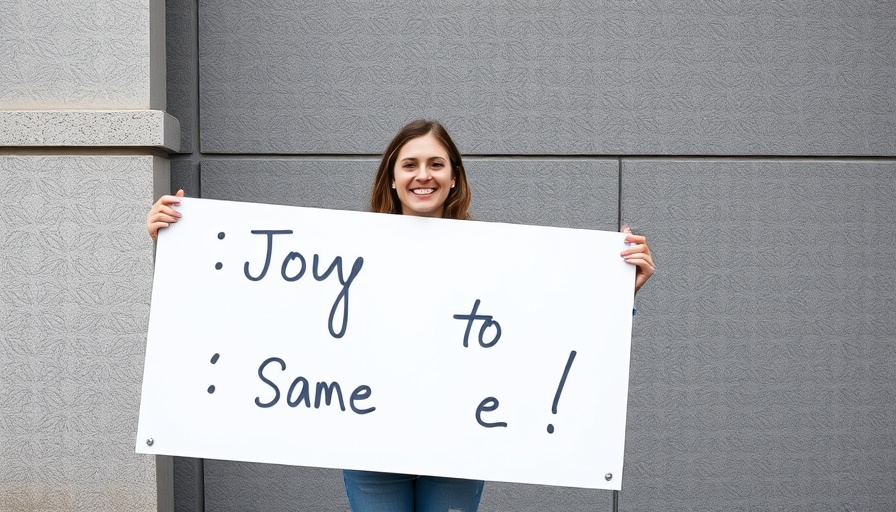 Smiling woman at Convoy sign during AANHPI Heritage Month in San Diego