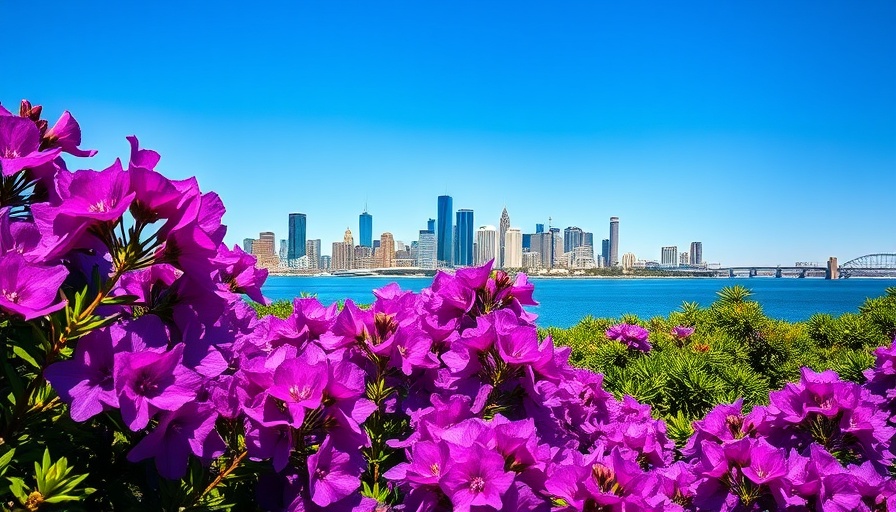 San Diego skyline and flowers - San Diego April Events