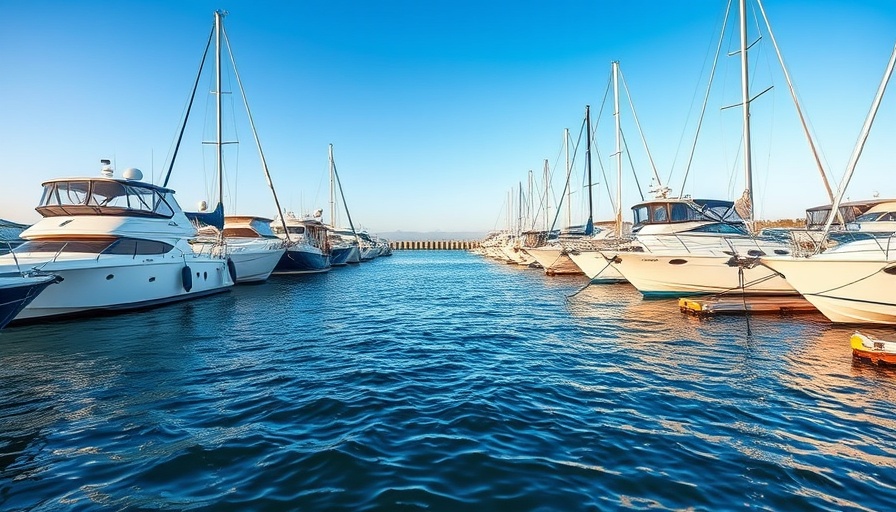 Serene marina at San Diego waterfront with boats.