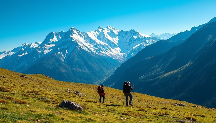 Kennedy Lake backpacking trip: hikers on a scenic snowy mountain meadow.