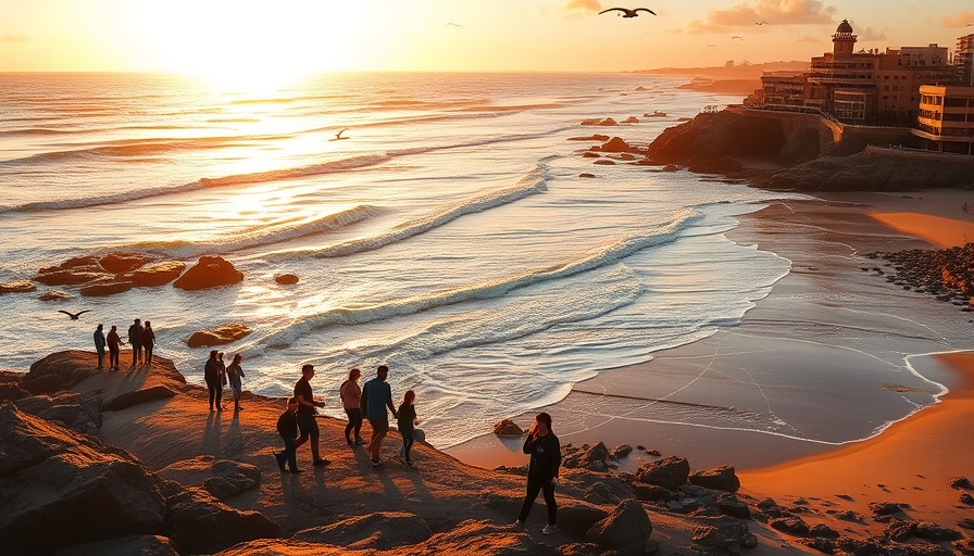 Beautiful La Jolla coast at sunset with vacation rentals in view