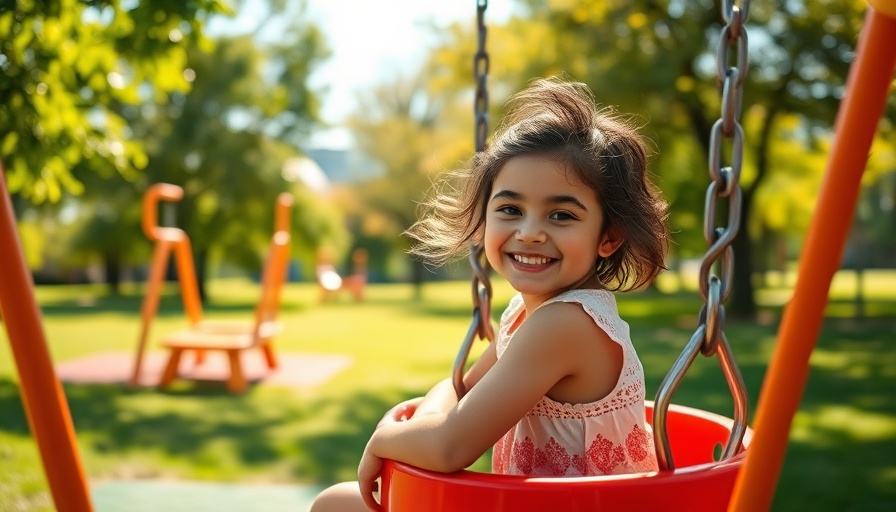 San Diego park playground with swings on a sunny day