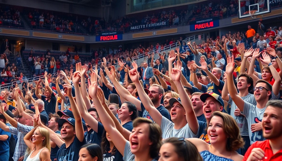 UCSD Athletic Director Emeritus in vibrant fan celebration.