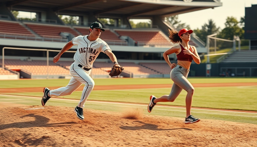 UCU Athletes of the Week: Baseball player pitching and female sprinter in action.