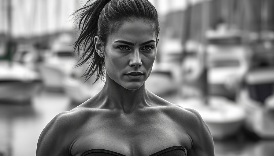 Athletic woman demonstrating fitness, 2025 Olympia preparation.