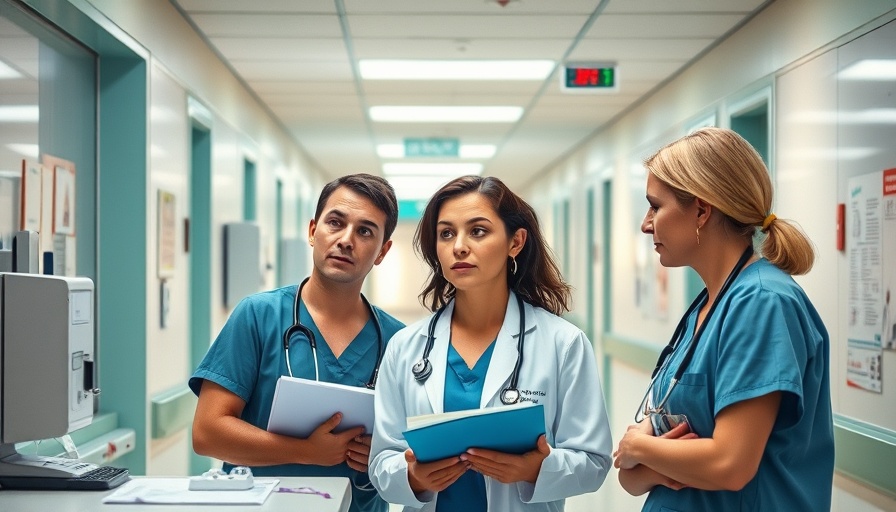 Hospital staff discussing patient care at Glenn County Hospital amid crisis.