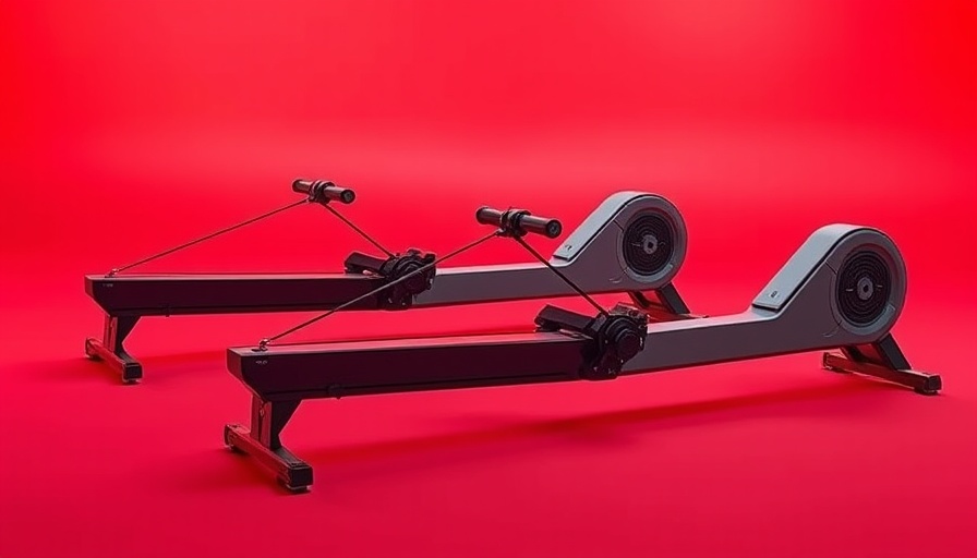 Three best compact rowing machines on a vivid red backdrop