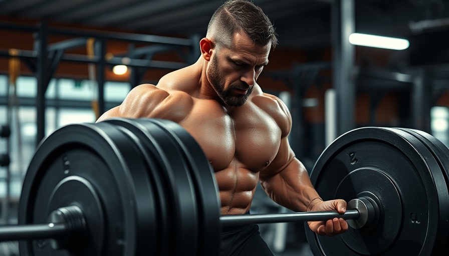 Conner Curnick squatting 405 pounds, intense focus in a gym setting.