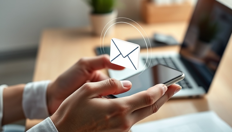 Hands holding a smartphone with an email notification, representing stronger sender requirements.