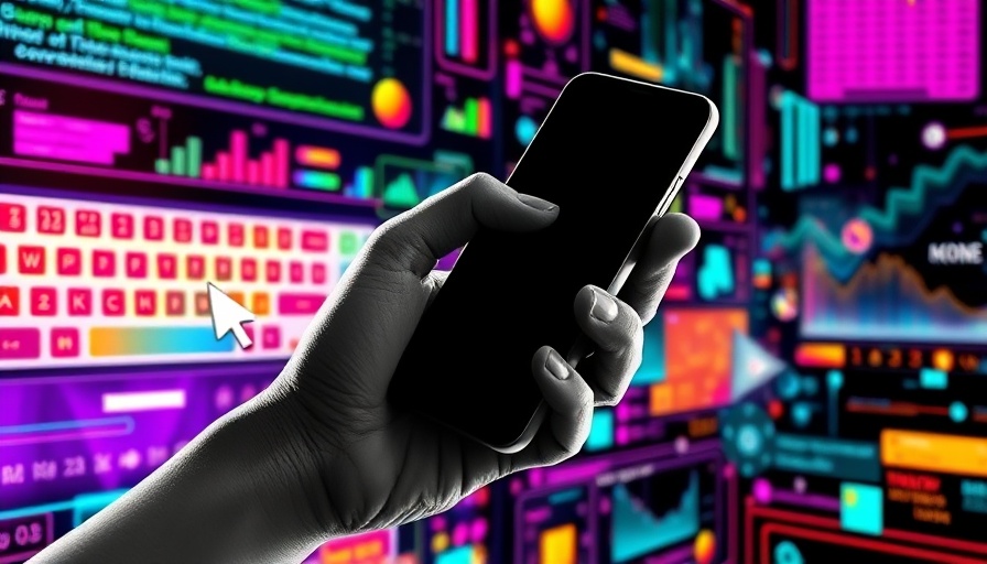 Digital concept with hand, smartphone, and tech elements, going viral on LinkedIn.