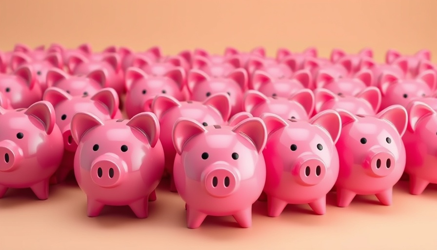 Cluster of piggy banks symbolizing money mindset.