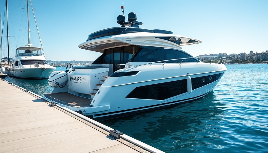 2023 Sailfish® 241 CC boat moored at marina in bright daylight.