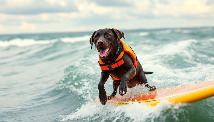 Labrador surfing in Purina Pro Plan Incredible Dog Challenge