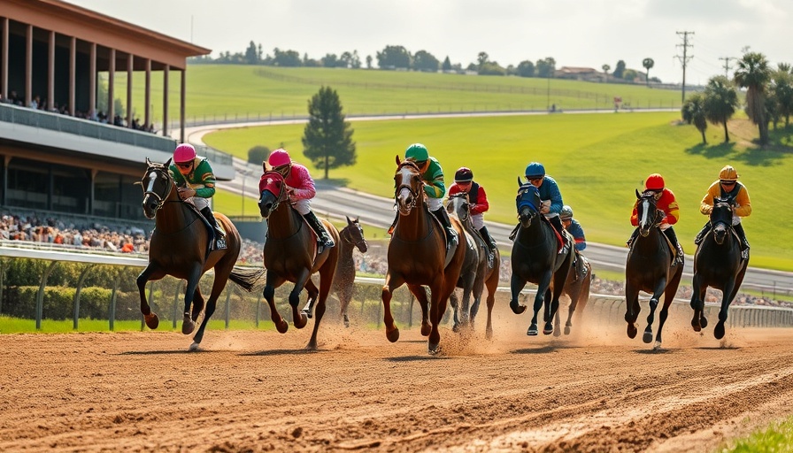 Los Alamitos horse racing picks: horses in action on track.